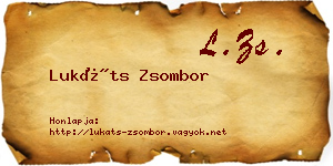 Lukáts Zsombor névjegykártya